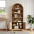 70.08"H Arched Storage Bookcase-970836483