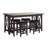 Upholstered Counter Stool with Solid Wood Frame