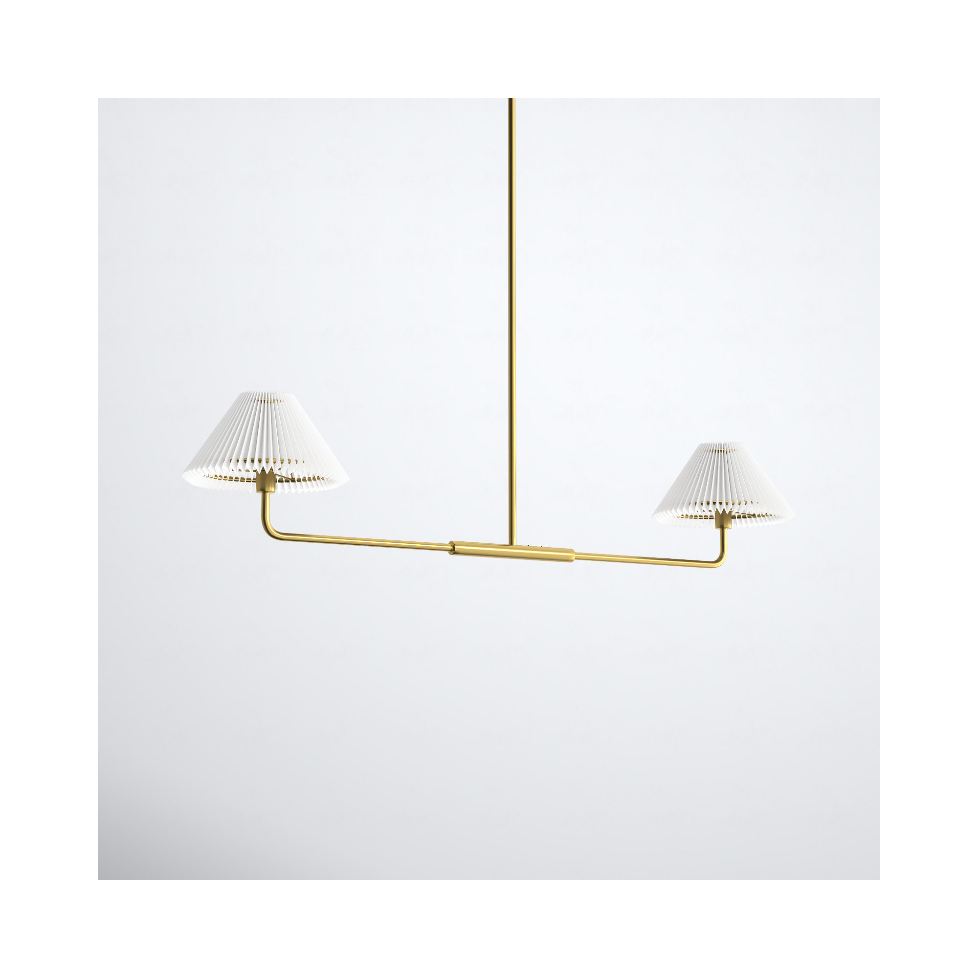 Pearson 2 - Light Metal Dimmable Chandelier, Natural Brass