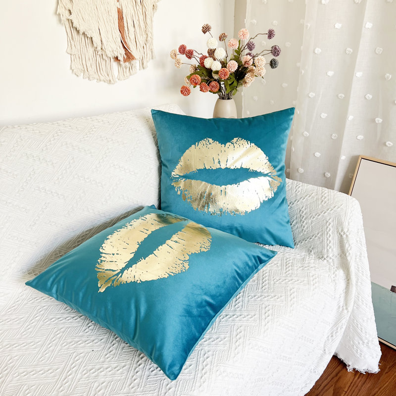 Reversible Pillow Cover, 18" x 18", Blue