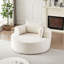 Fauteuil-lit simple Chenille en éponge moderne, 55 pi, sans assemblage, pour le salon, beige, siège unique, rembourrage en mousse, chenille 55 pi, chambre à coucher souple, siège avec coussin