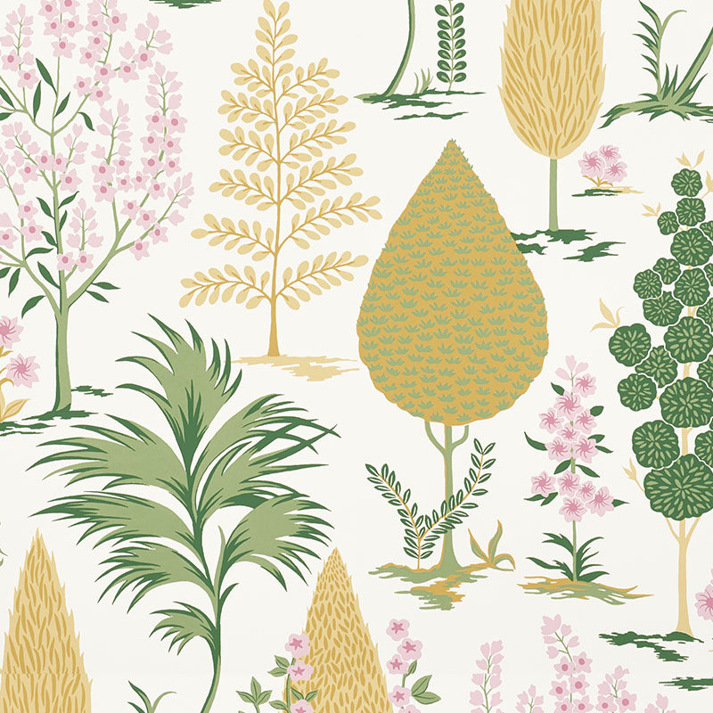 Pandora Wallpaper, Yellow/Pink