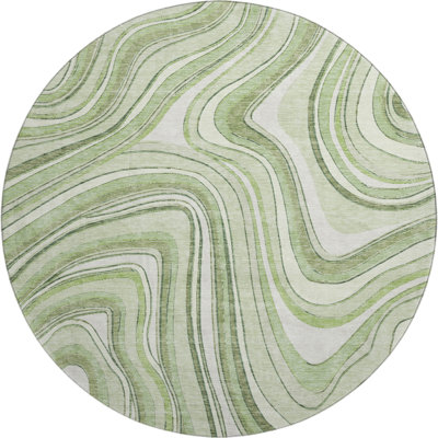 Premium Machine Washable Prisco Aloe Rug