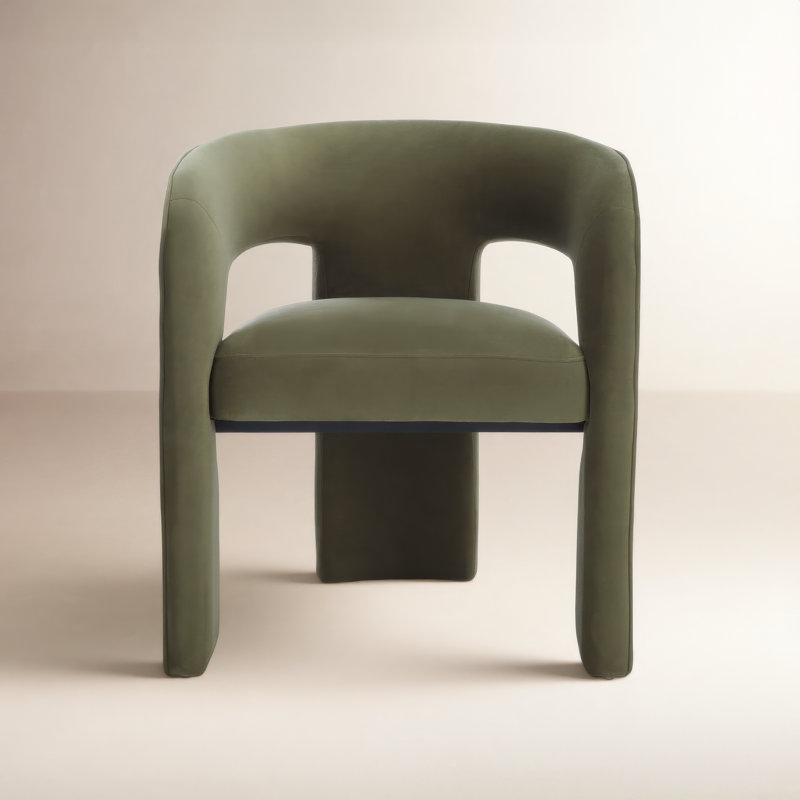 Meline Velvet Dining Chair, Olive Green