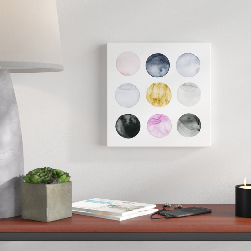 «Dollop I», peinture sur toile, H 12 po x l 12 po, Toile tendue
