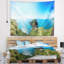 Vue de paysage marin de la photographie de la tapisserie de hillside-28484580