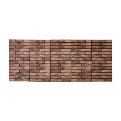 10-Pack 3D Self-Adhesive Wall Tile Stickers