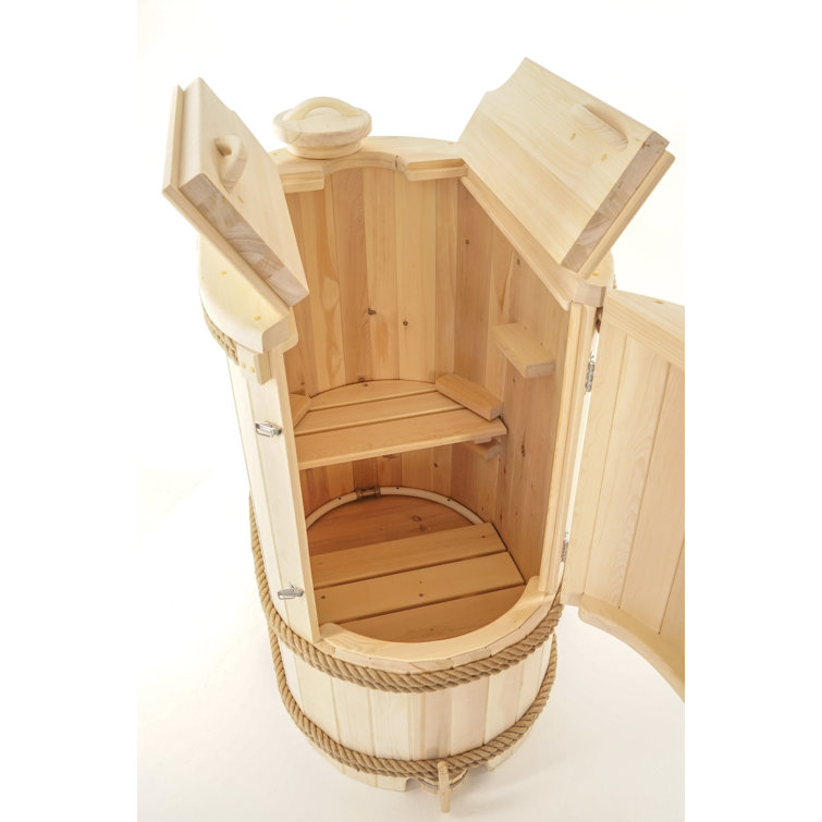 RebirthPRO RopeFinished Cedar Barrel Sauna Finland FUGA | Wayfair