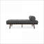 Chaise longue en tissu Mid-Century moderne - confortable avec coussin traversin | Gris | Tissu