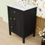 Meuble-lavabo de salle de bain avec lavabo, 2 tiroirs standard, 1 tiroir rabattable et tablette réglable-873423122