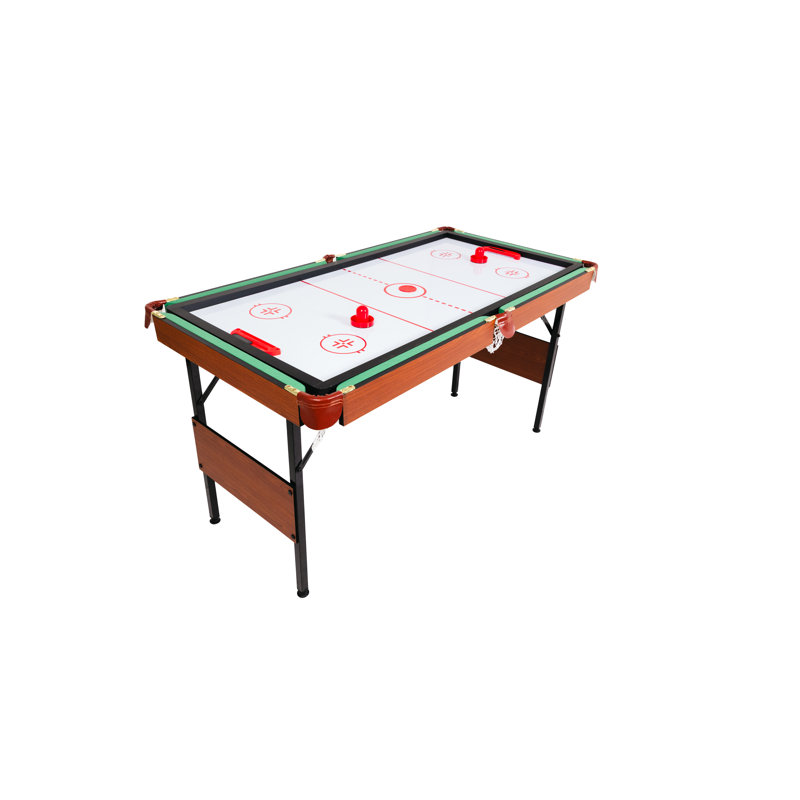 Crux Cherry Finish Green Felt 55" 3-in-1 Foldable Game Table