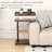C Table End Table Adjustable Height, 360°Swivel TV Tray Table For Small Spaces, Couch Tables That Slide Under, C Shaped Side Tables With Wheels