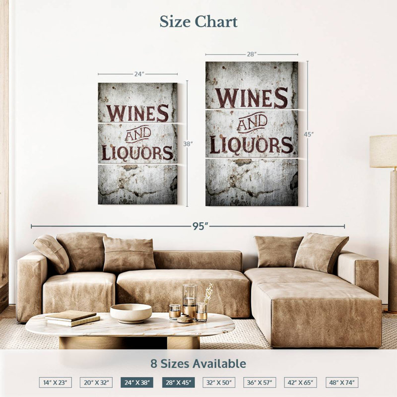 Vins et spiritueux Yarlin, H 38 po x l 24 po