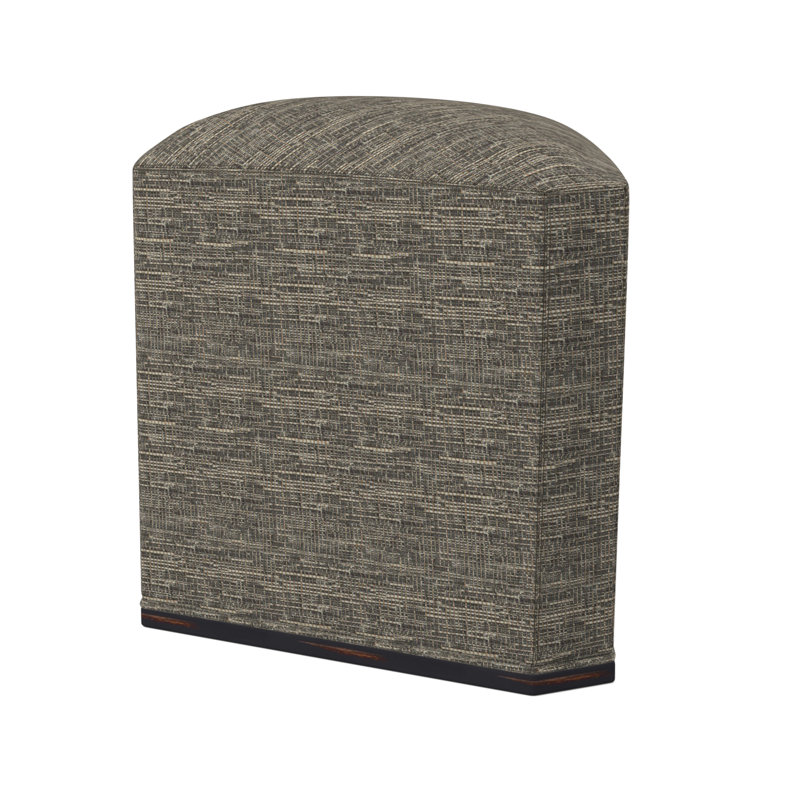 Quinn Novelty Ottoman, Vintage Ebony, Filigree Ivory 100% Polyester