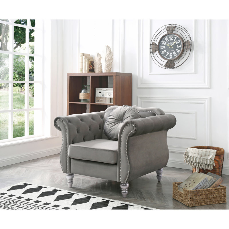 Élégante chaise transitionnelle gris foncé, Dark Gray