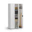 Sombir White Gloss Tall 3 Door Storage Utility Broom Cupboard Cabinet