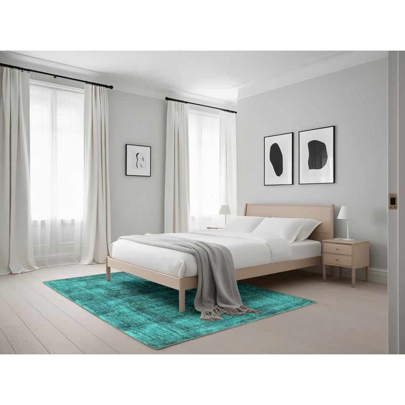 Cloyed Abstract Indoor Rug, Rectangle 5' x 7'