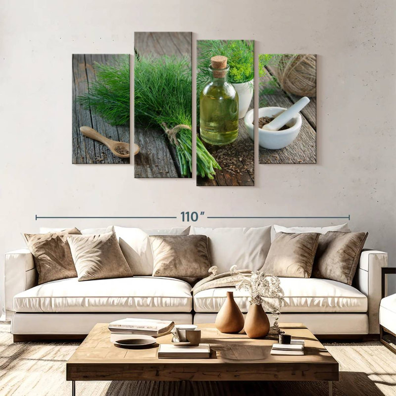 Harnek Rustic Dill And Fennel, 54" H x 84" W