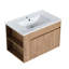 Meuble-lavabo de 30 pouces avec lavabo en céramique blanche et tablette réglable