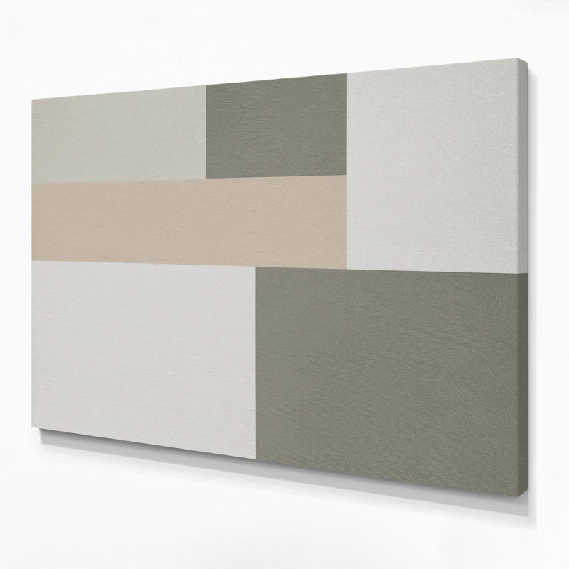Minimalisme 94, art mural sur toile beige, H 12 po x l 18 po