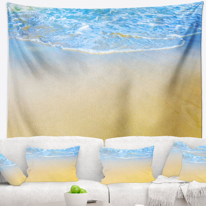 Tapisserie «Seashore Smooth Sea Surf» sur Blue Waters, H 32 po x l 39 po