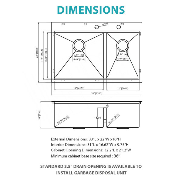 Dimensions du produit