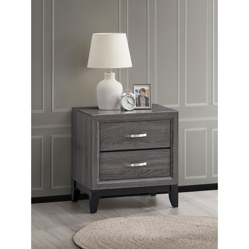 Table de chevet compacte en bois moderne pour le confort de la chambre à coucher