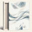 «Abstract Watercolor Waves», ensemble de 1 reproduction d'art sur toile tendue-2020021513