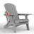 Foldable Adirondack Chair, HDPE All-Weather Patio Lawn Chair with Cup Holder-476922480