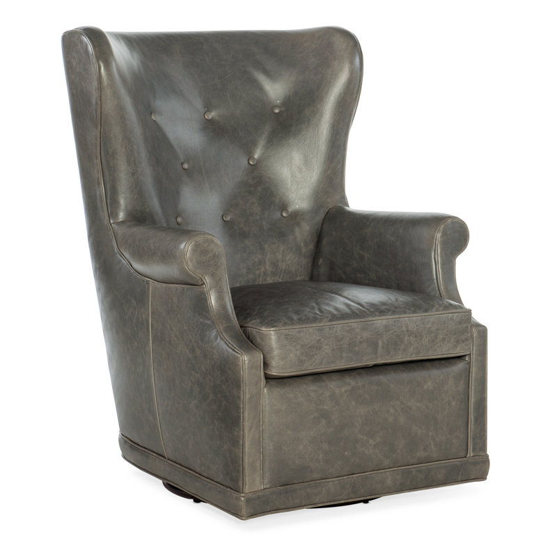Fauteuil club pivotant à oreilles Mai, Olive Green
