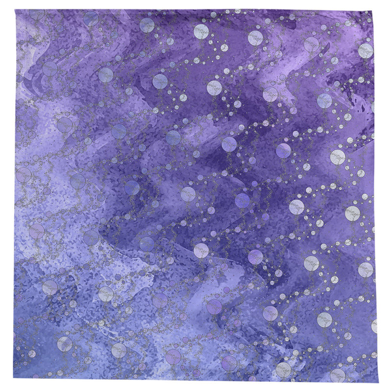 Nappe carrée abstraite leffel, Bleu