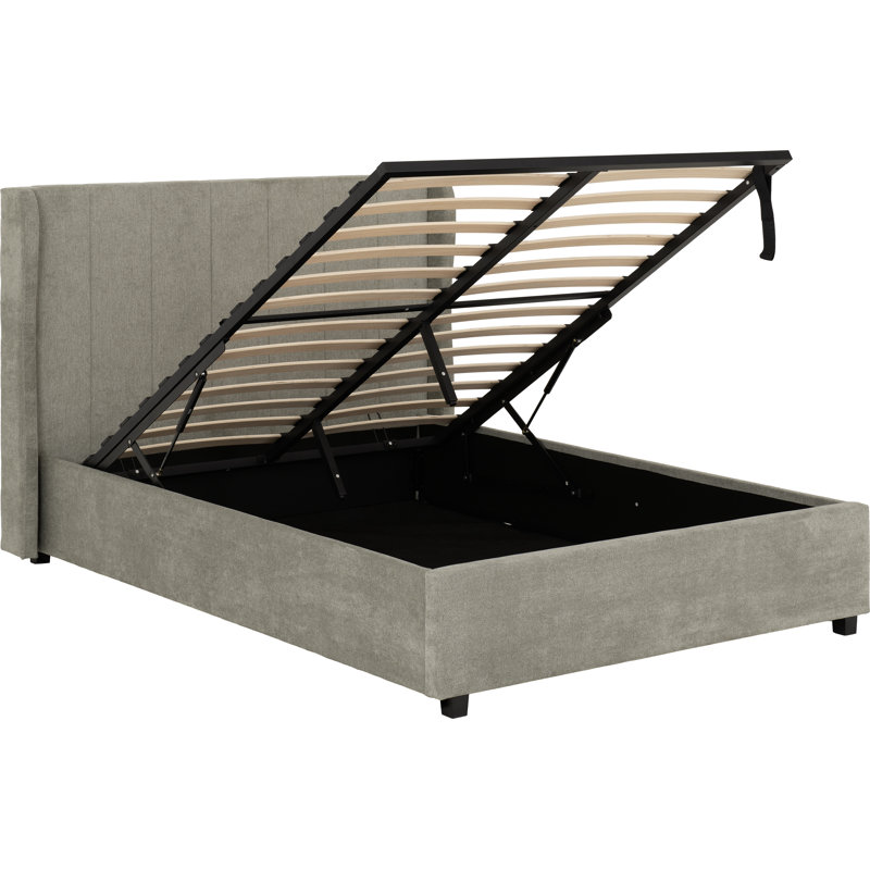 Swithun Upholstered Ottoman Bed, Dark Grey, Double (4'6)