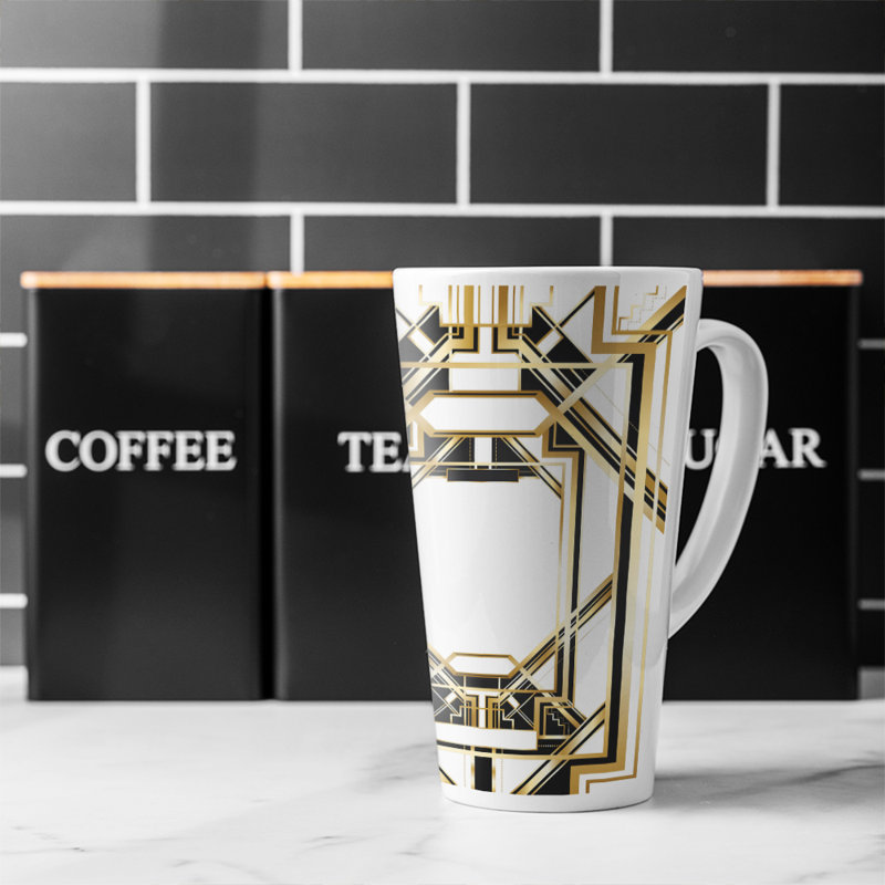 Art Deco Frame Latte Mug