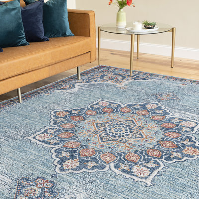 Tapis bleu Deundre