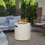 Aegean 24" Round Steel Propane Fire Pit Table with Hidden Tank Storage by Real Flame-691209184