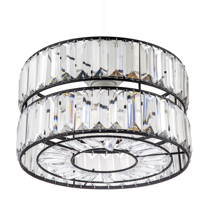 15cm H Metal Drum Pendant Shade ( No Direct Attachment Method ) in Black
