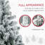Arbre de Noël artificiel de 7,5 pi de hauteur avec 1149 branches floquées par la neige, 550 lumières DEL blanc chaud ou coloré, base en acier
