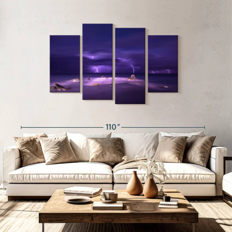 Alvord Purple Beach Lightning, 48" H x 75" W