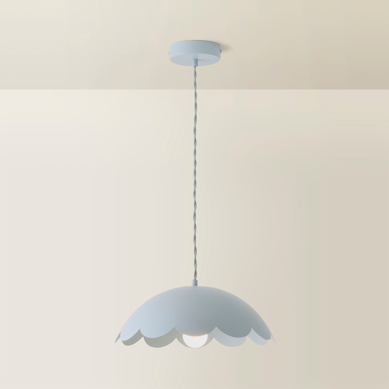 1 - Light Satin Pendant, Yes, Blue 
