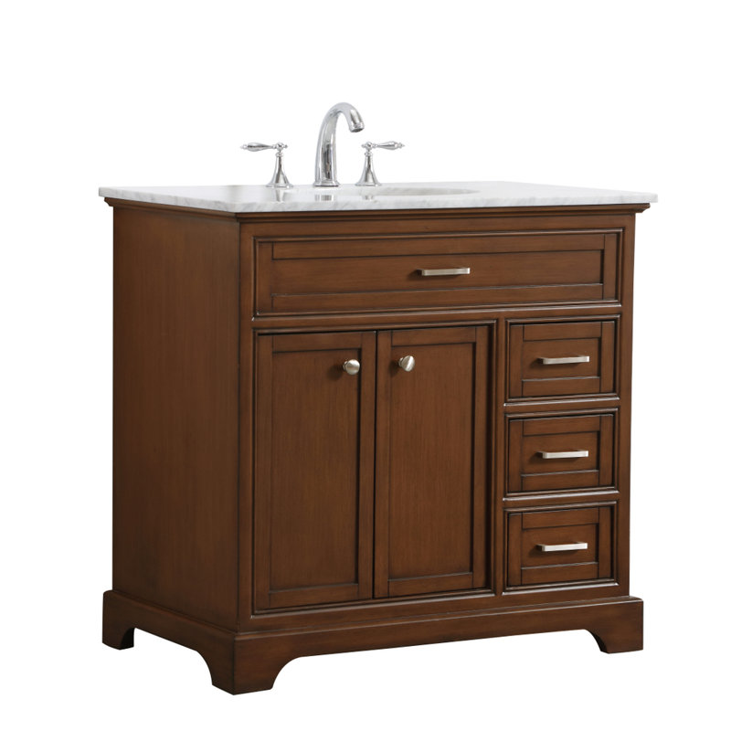 Ensemble de meuble-lavabo simple 36 po Hermes, Teck