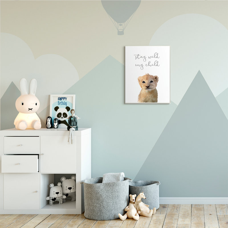 Lionne safari Stay Stay Wild, Plaque murale, H 19 po x l 13 po