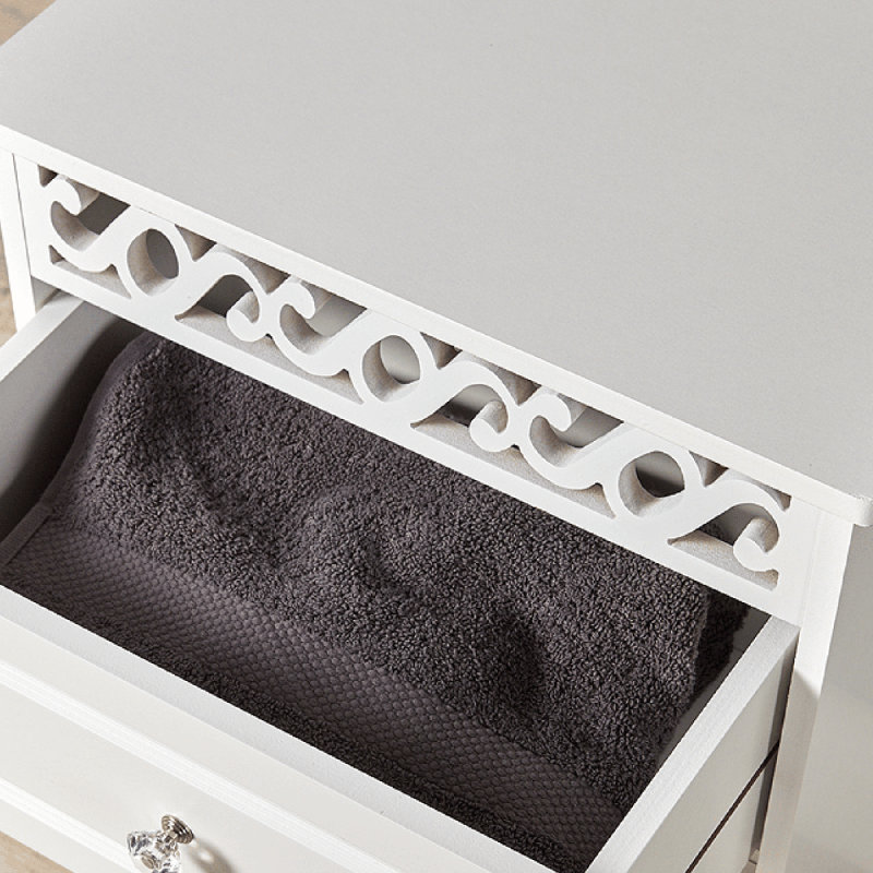 Chamberlain 4 Drawer Storage Cabinet with Crystal-Style Handles