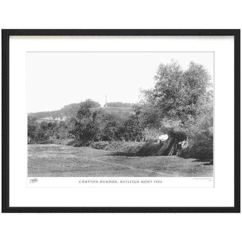 Compton Dundon, Butleigh Mont 1904 - Single Picture Frame Print, 60cm H x 80cm W x 2.3cm D
