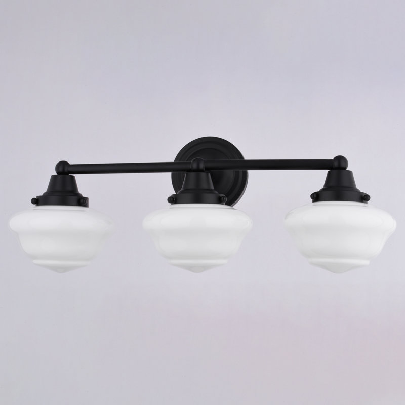 Luminaire de salle de bain 3 lumières Eastgate, 23" Width, Noir mat, Trois lumières