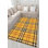 Yellow Themed Stripe Pattern Modern Decorative Washable Rug