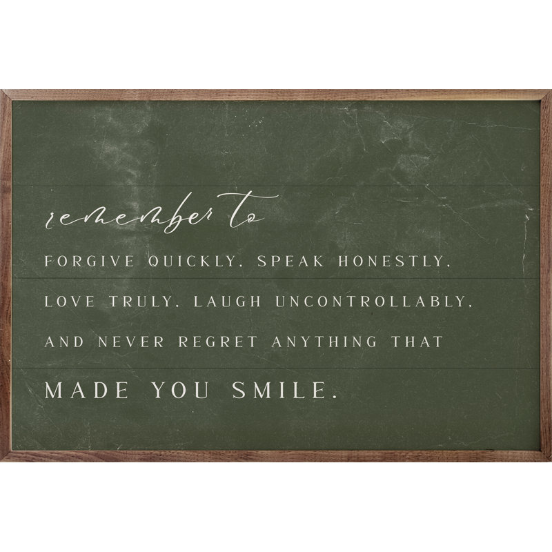  Made You Smile Green, 16 po x 24 po