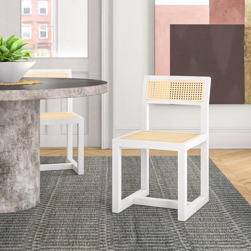Kerwin 17.1'' H Side Chair, White/Natural