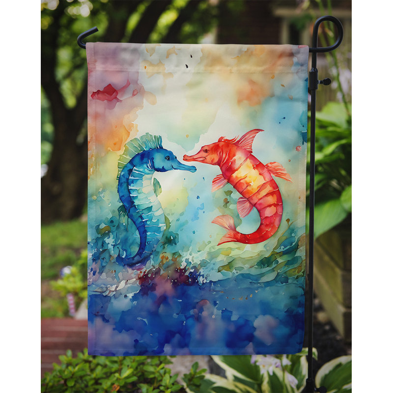 Drapeau de jardin double en polyester H 15,5 po x l 11,25 po