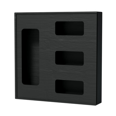 Organisateur de rangement en bambou pour tiroir de cuisine, 4 fentes, compatible avec les sacs de gallons, de pintes, de sandwich et de collations (1 boîte)