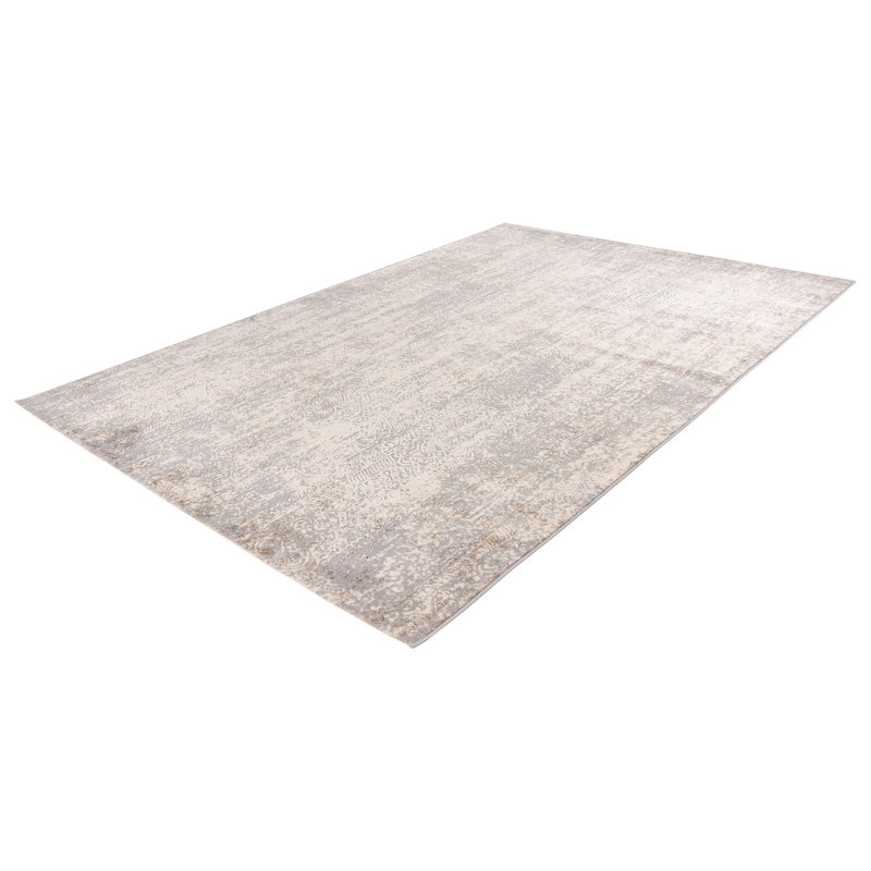 Salsa Rectangle Abstract Dhurrie, Taupe, Rectangle 200 x 290cm